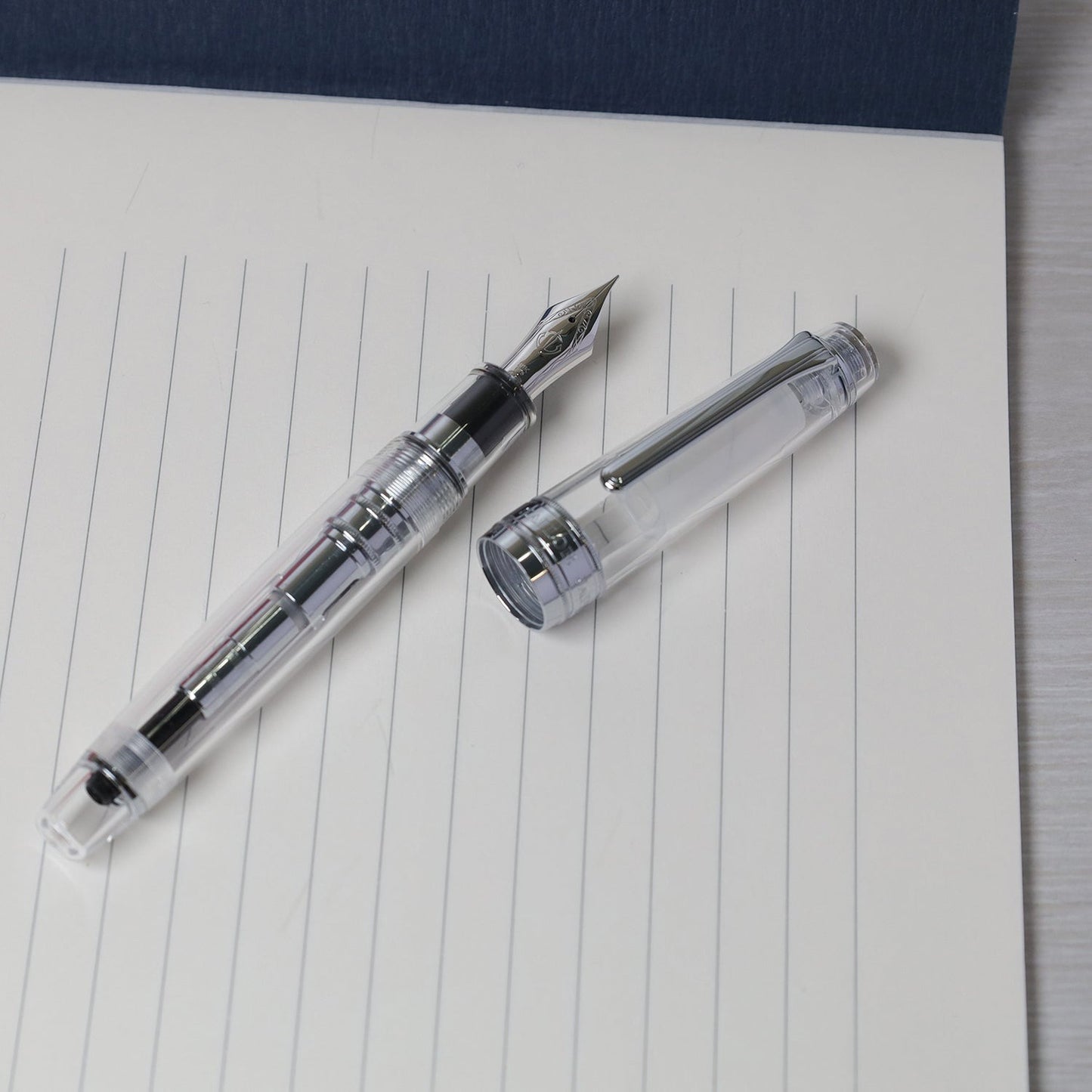 Sailor Professional Gear Silver KOP DEMONSTRATOR Fountain Pen B Nib 10-9619-600
