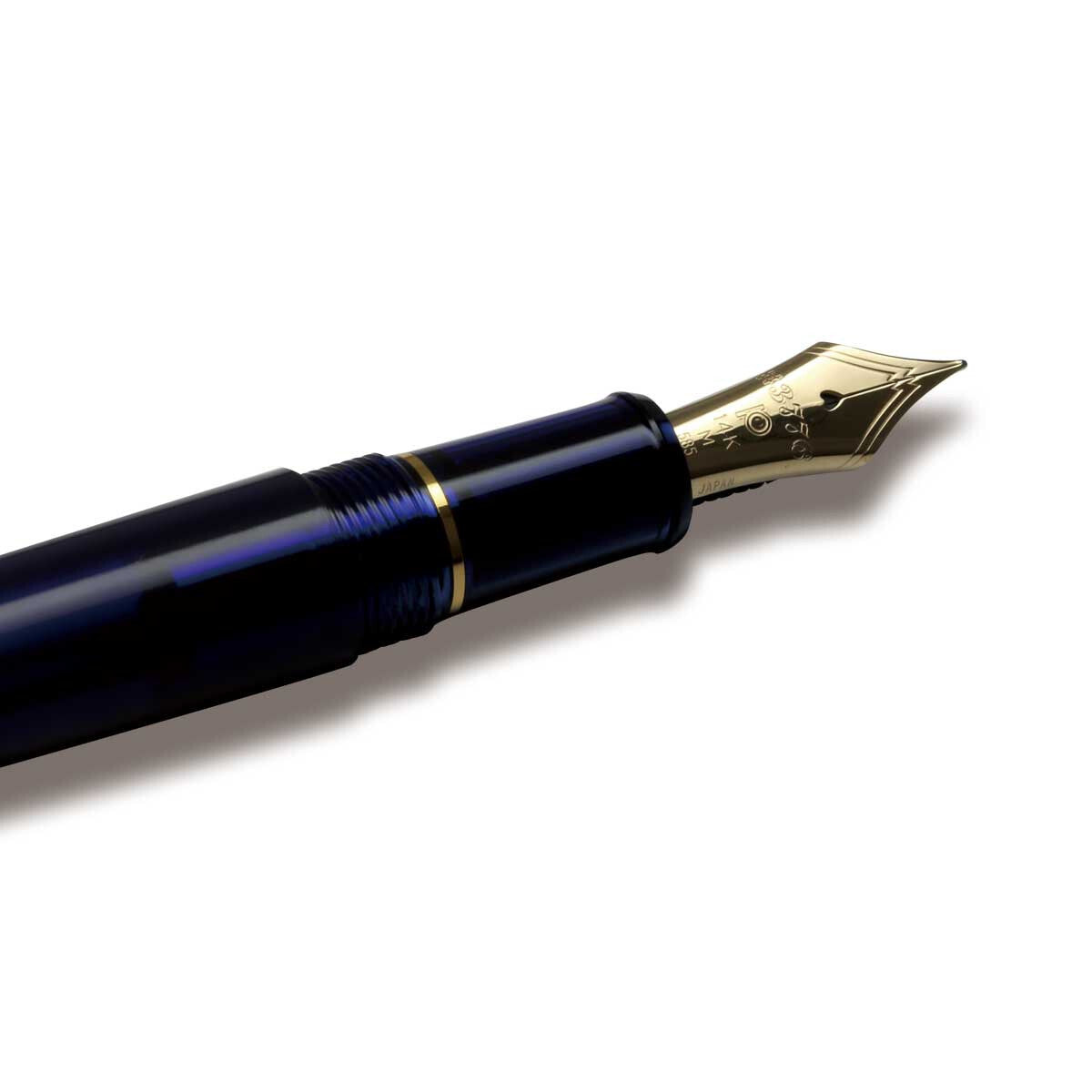 Platinum #3776 CENTURY Fountain Pen #51 Chartres Blue Coarse Nib PNB-15000